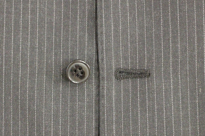 Dolce &amp; Gabbana Sample Sale Dolce &amp; Gabbana Gray Striped Wool Single Breasted Vest - | Designer outlet