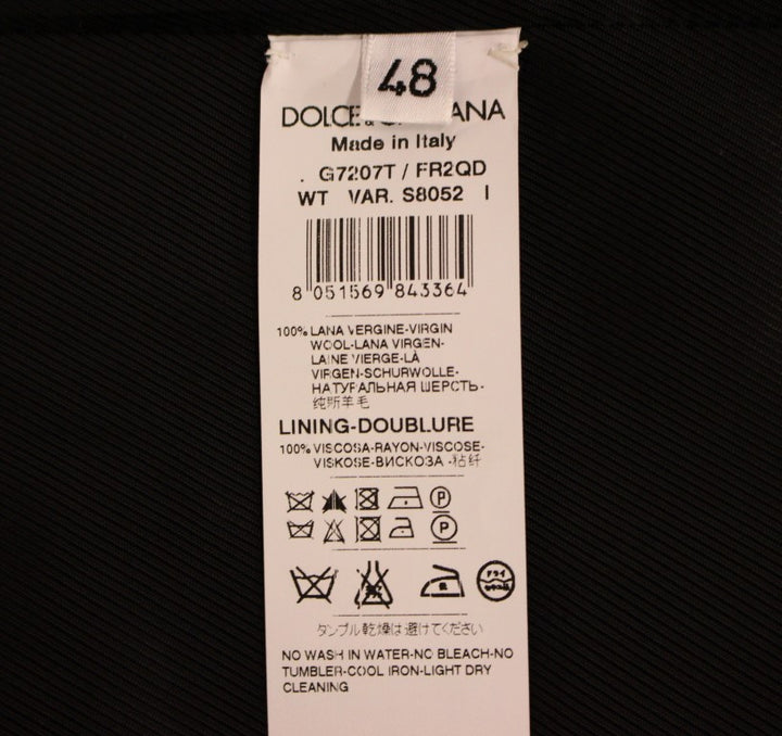 Dolce &amp; Gabbana Sample Sale Dolce &amp; Gabbana Gray Striped Wool Single Breasted Vest - | Designer outlet