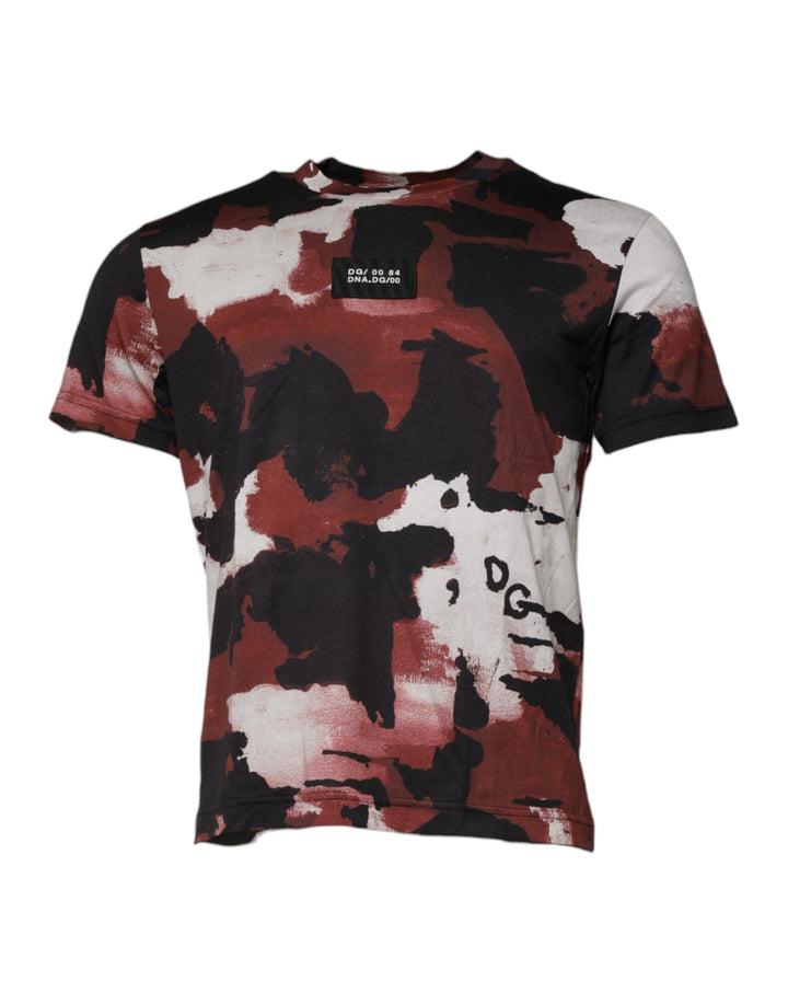 Dolce &amp; Gabbana Multicolor Camouflage Crew Neck T-shirt by Dolce &amp; Gabbana outlet now on sale