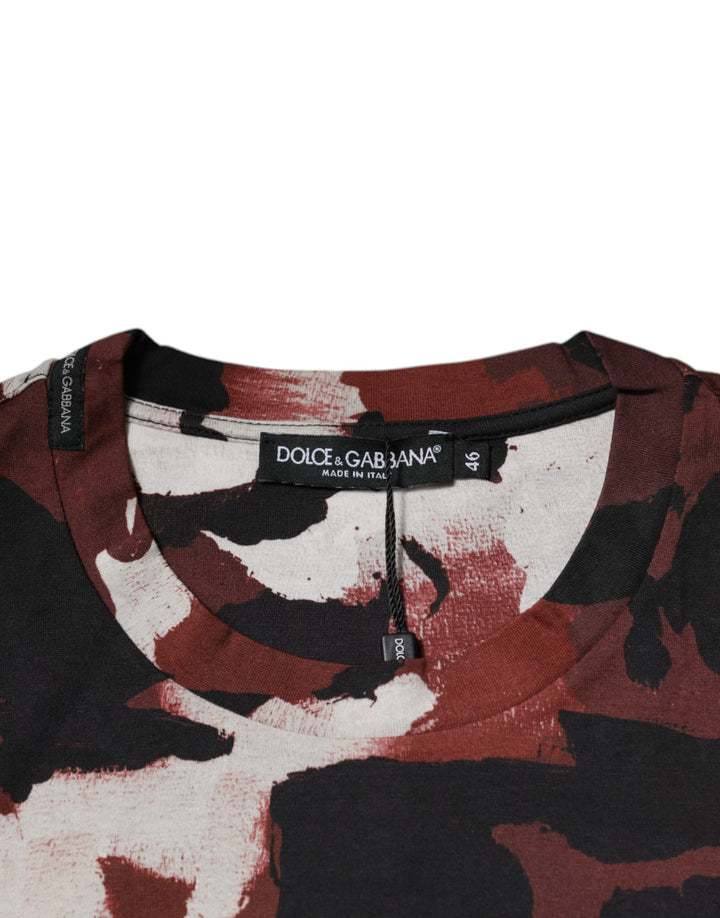 Dolce &amp; Gabbana Multicolor Camouflage Crew Neck T-shirt by Dolce &amp; Gabbana outlet now on sale