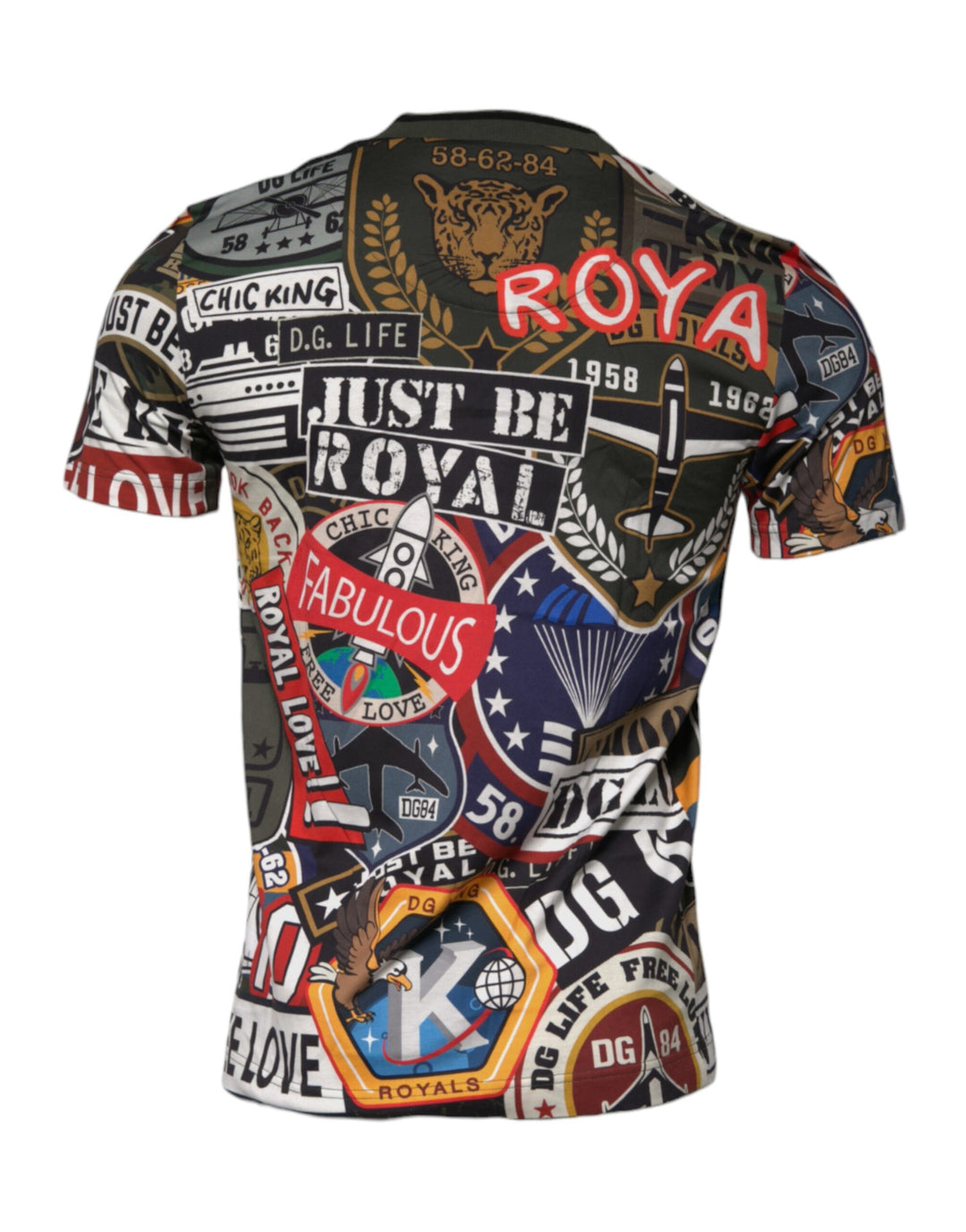 Dolce &amp; Gabbana Sample Sale Dolce &amp; Gabbana Multicolor Graphic Print Cotton Crew Neck T-shirt - | Designer outlet