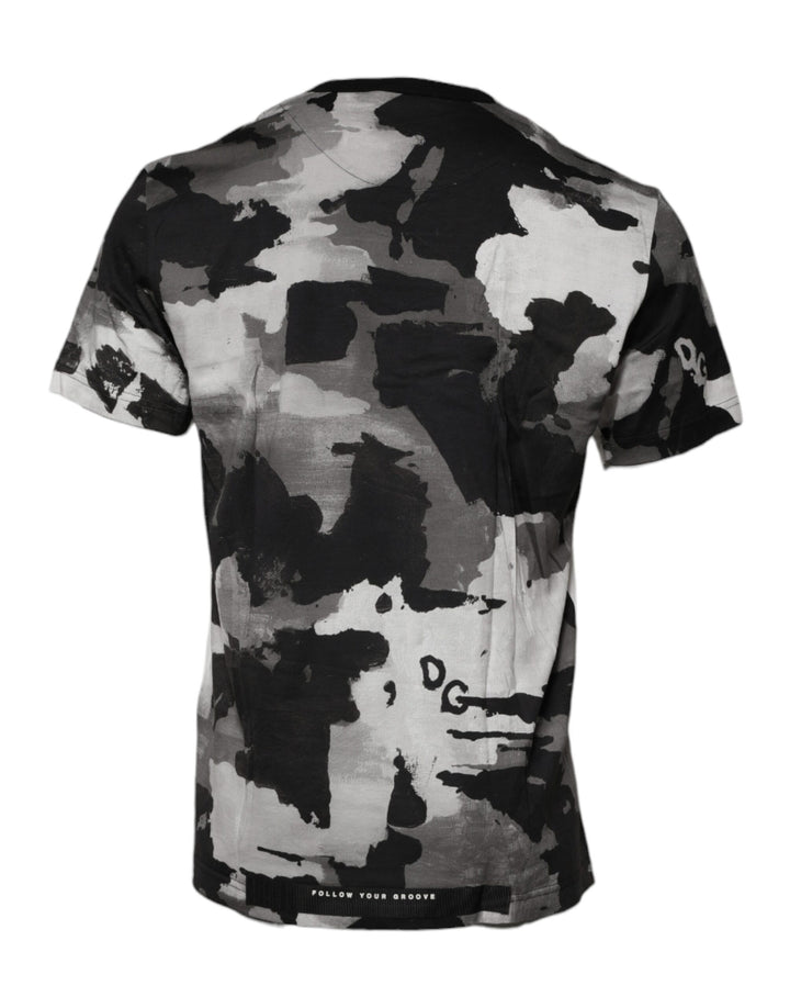 Dolce &amp; Gabbana Sample Sale Dolce &amp; Gabbana Multicolor Camouflage Crew Neck T-shirt - | Designer outlet