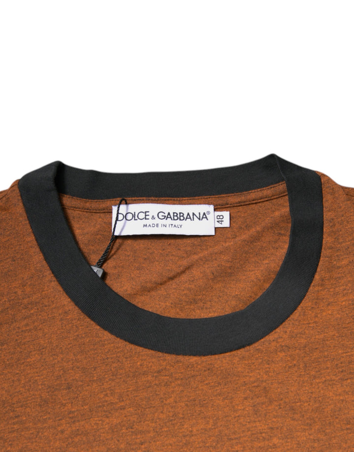 Dolce &amp; Gabbana Sample Sale Dolce &amp; Gabbana Brown DG Logo Polyester Crew Neck T-shirt - | Designer outlet