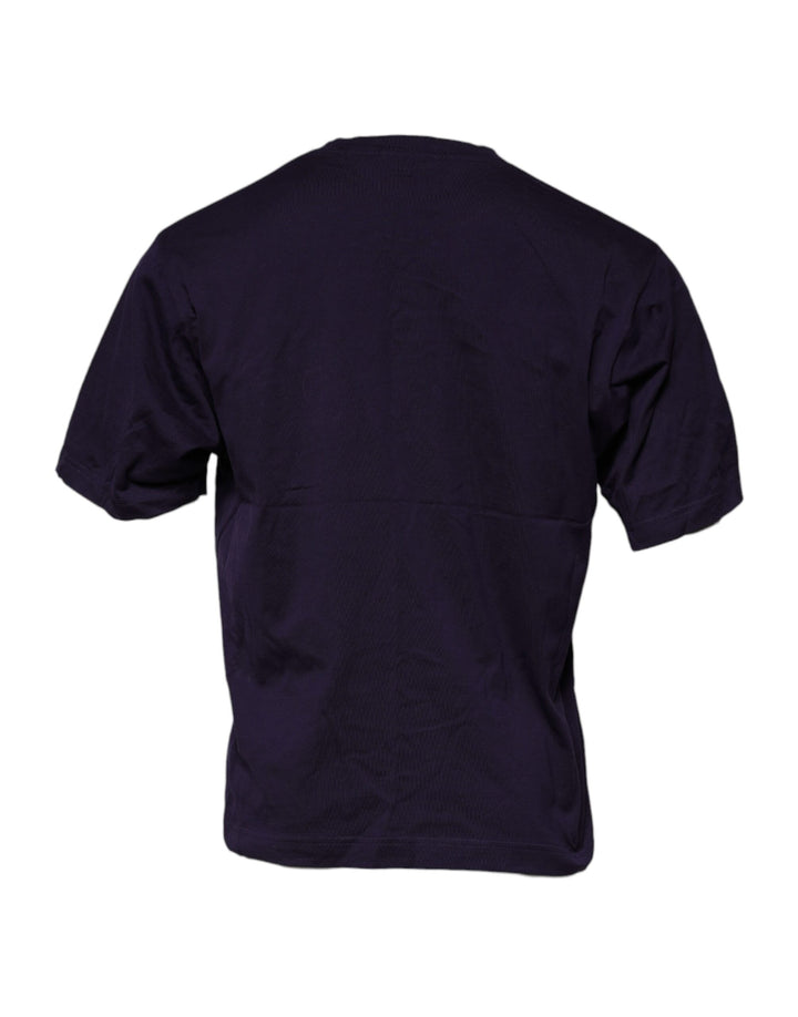 Dolce &amp; Gabbana Sample Sale Dolce &amp; Gabbana Purple DG Logo Cotton Crew Neck T-shirt - | Designer outlet