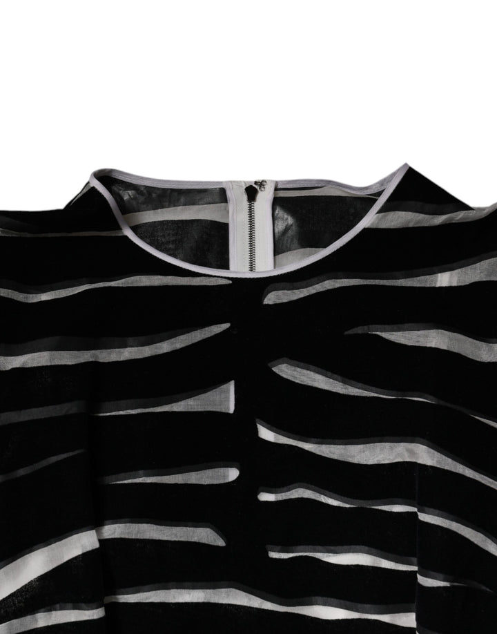 Dolce & Gabbana Black White Zebra A-line Sheath Mini Dress by Dolce & Gabbana outlet now on sale