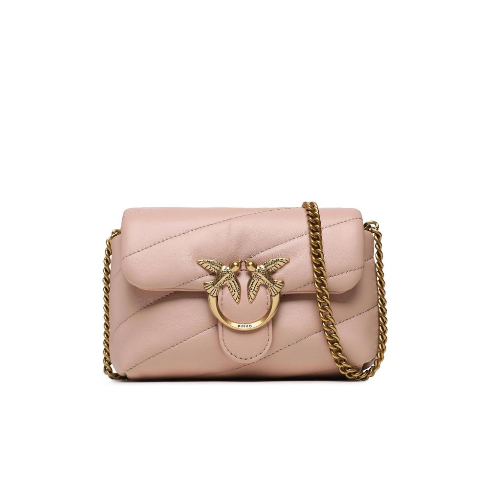 PINKO Pink Leather Handbag