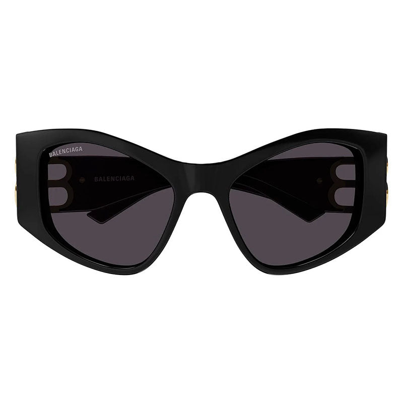 Balenciaga Sunglasses Cat Eye Full Rim, Black Frame and Grey Lens BB0287S001