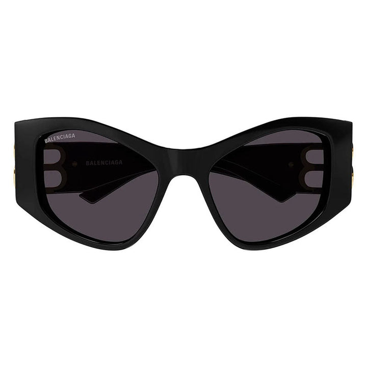 Balenciaga Sunglasses Cat Eye Full Rim, Black Frame and Grey Lens BB0287S001