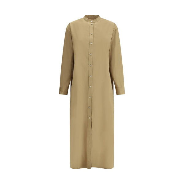 【送料&関税込】Jil Sander Long Shirt Dress JIL SANDER Pintucked cotton-poplin maxi shirt dress | NET-A