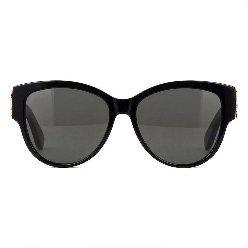 Saint Laurent Sample Sale | Saint Laurent Sunglasses Round Full Rim, Black Frame And Grey Lens Slm3002 - Sunglasses | Designer outlet