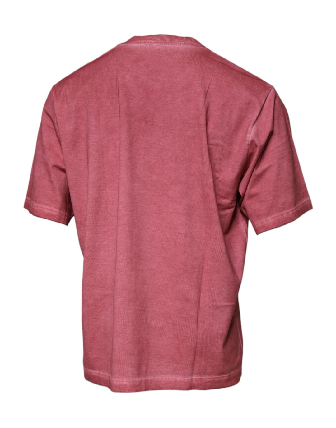 Dolce &amp; Gabbana Pink Logo Print Cotton Crew Neck T-shirt by Dolce &amp; Gabbana outlet now on sale