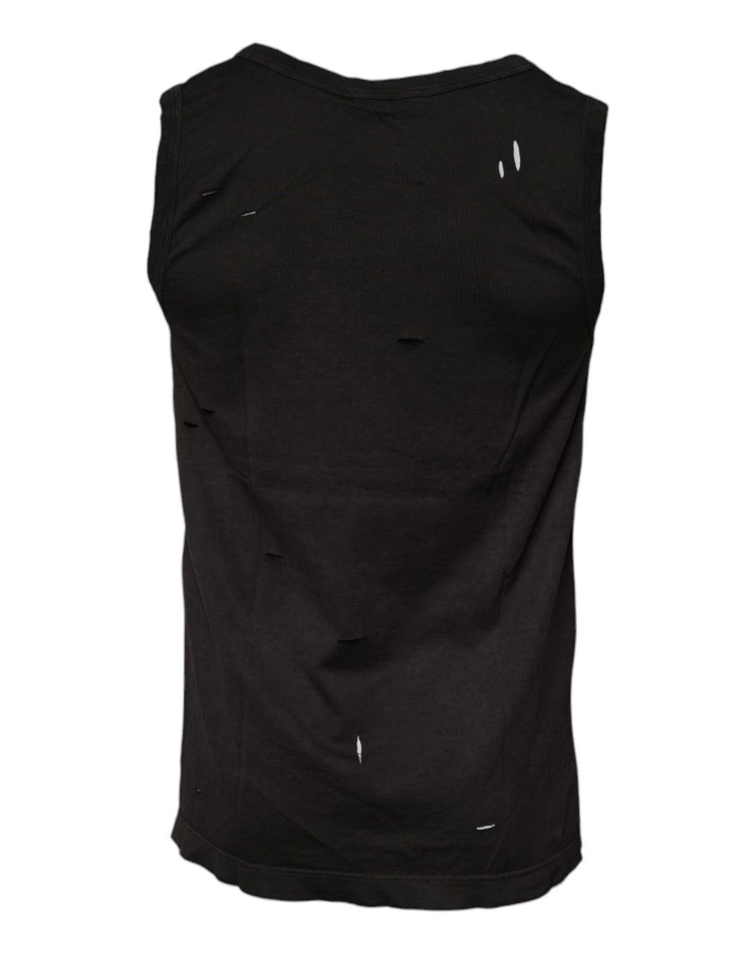 Dolce &amp; Gabbana Black Sleeveless Round Neck Tank T-shirt by Dolce &amp; Gabbana outlet now on sale