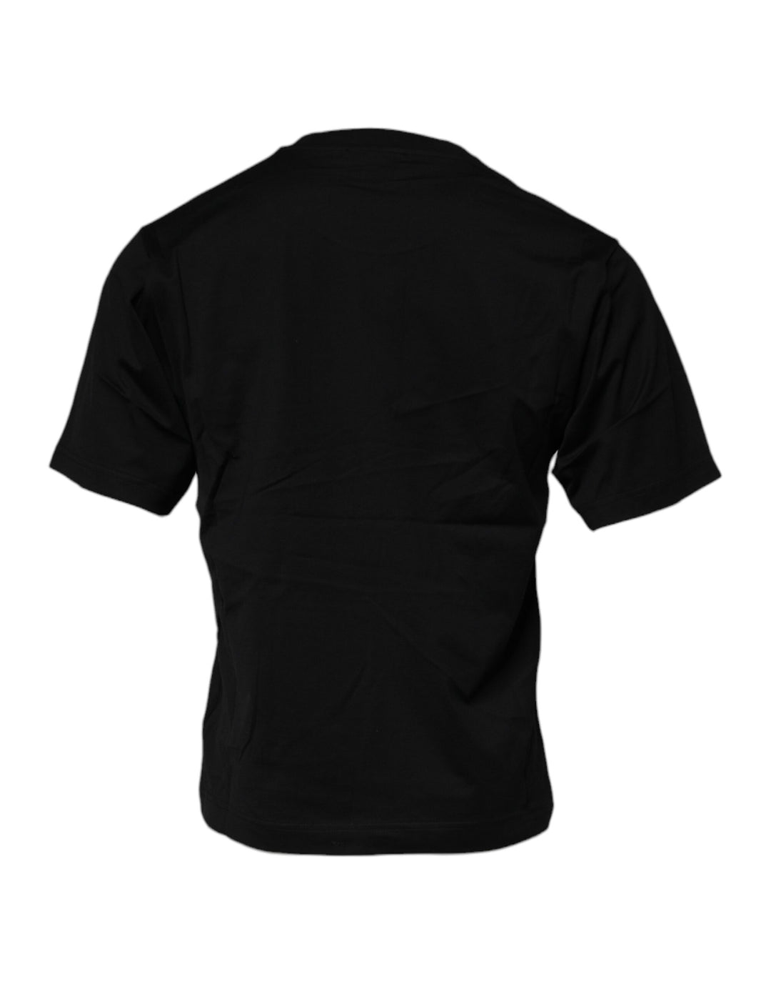 Dolce &amp; Gabbana Sample Sale Dolce &amp; Gabbana Black Logo Patch Cotton Crew Neck T-shirt - | Designer outlet