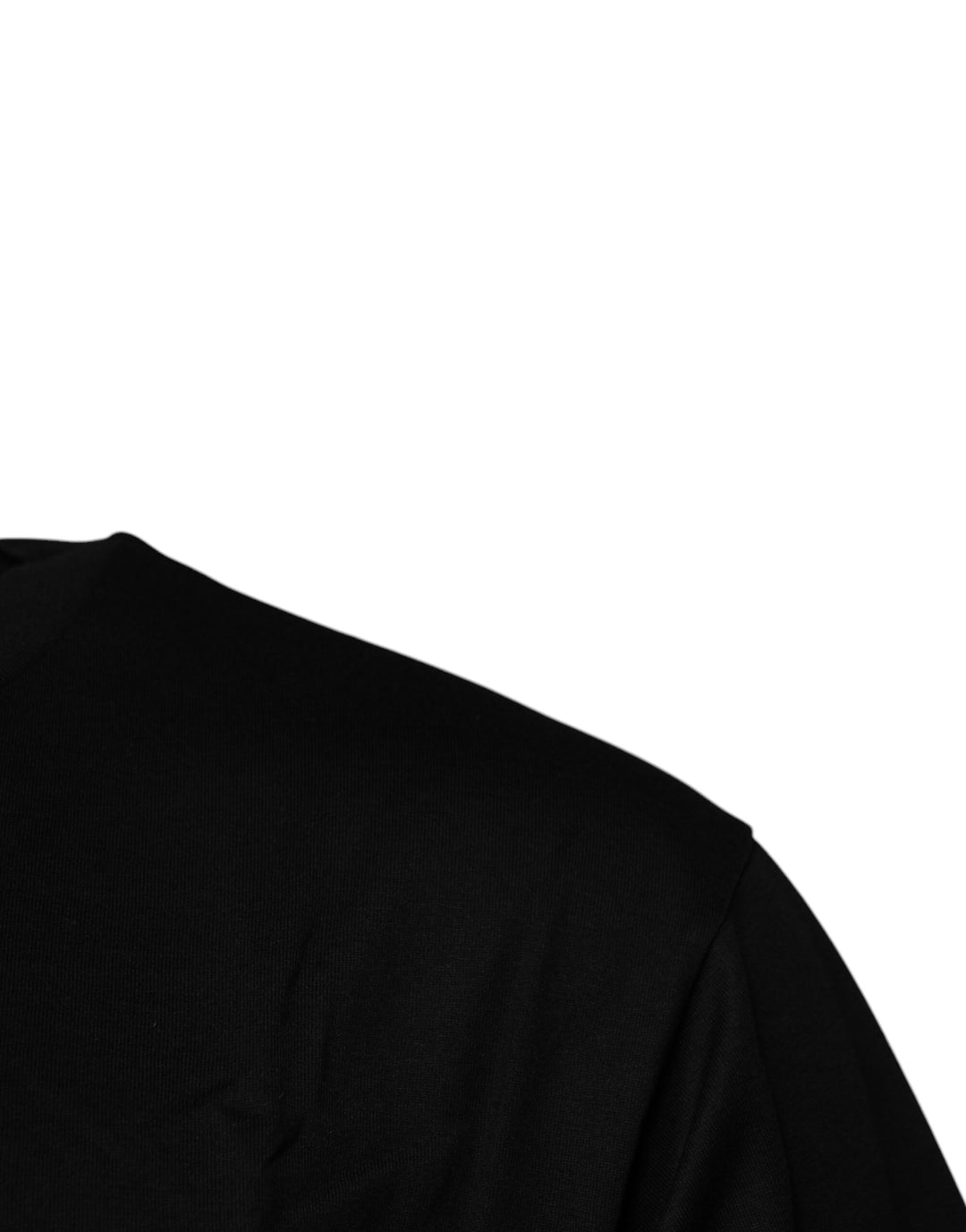 Dolce &amp; Gabbana Sample Sale Dolce &amp; Gabbana Black Logo Patch Cotton Crew Neck T-shirt - | Designer outlet
