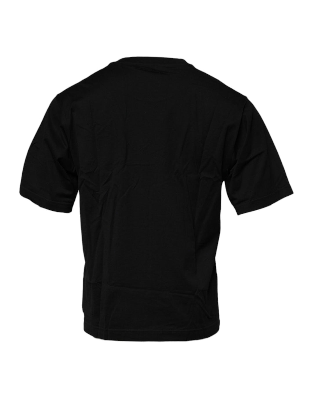 Dolce &amp; Gabbana Sample Sale Dolce &amp; Gabbana Black Logo Patch Cotton Crew Neck T-shirt - | Designer outlet
