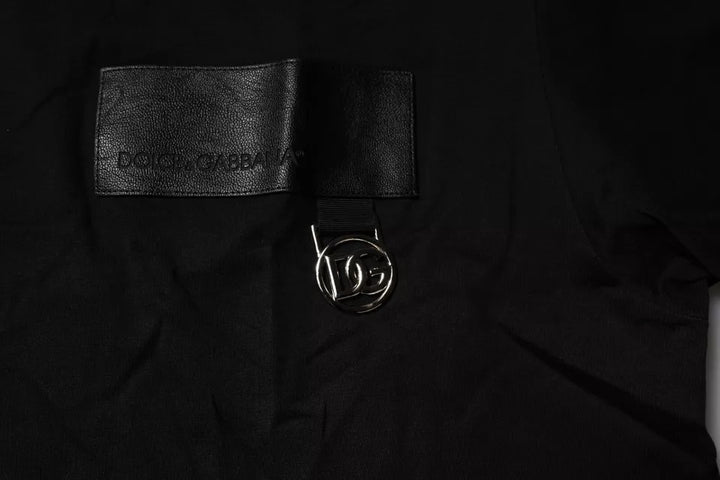 Dolce &amp; Gabbana Sample Sale Dolce &amp; Gabbana Black Logo Patch Cotton Crew Neck T-shirt - | Designer outlet