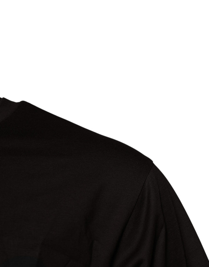 Dolce &amp; Gabbana Sample Sale Dolce &amp; Gabbana Dark Brown Logo Cotton Crew Neck T-shirt - | Designer outlet