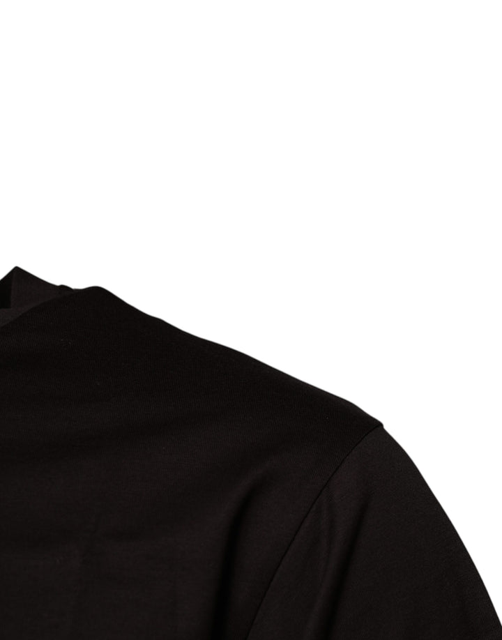 Dolce &amp; Gabbana Sample Sale Dolce &amp; Gabbana Dark Brown Logo Cotton Crew Neck T-shirt - | Designer outlet