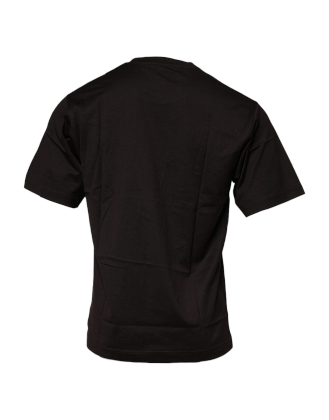 Dolce &amp; Gabbana Sample Sale Dolce &amp; Gabbana Dark Brown Logo Cotton Crew Neck T-shirt - | Designer outlet