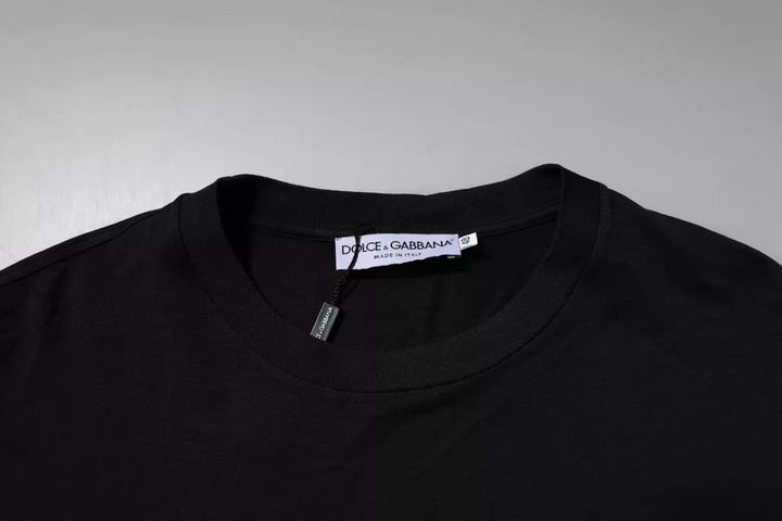 Dolce &amp; Gabbana Sample Sale Dolce &amp; Gabbana Black DG Logo Cotton Crew Neck T-shirt - | Designer outlet