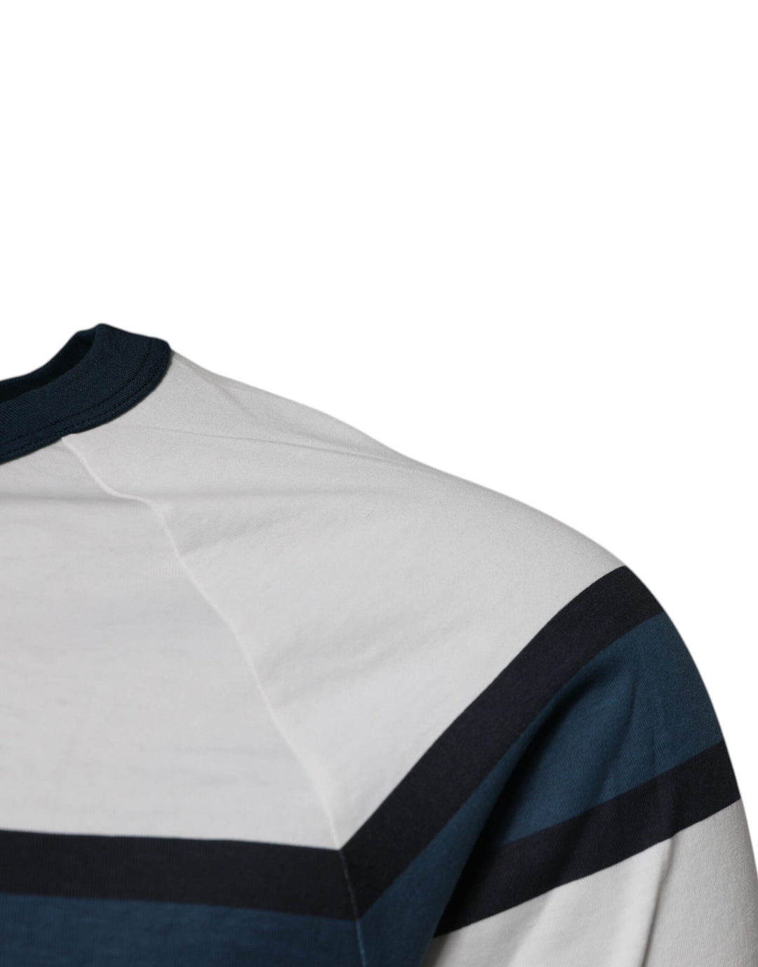 Dolce &amp; Gabbana White Logo Print Cotton Men Crew Neck T-shirt by Dolce &amp; Gabbana outlet now on sale
