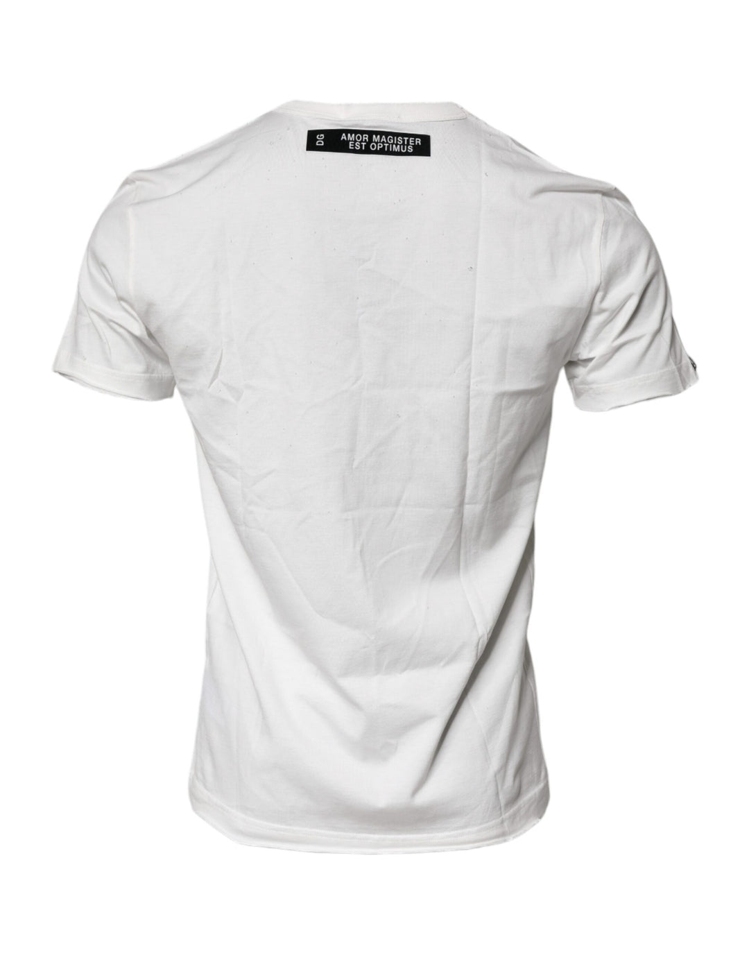 Dolce &amp; Gabbana Sample Sale Dolce &amp; Gabbana White Graphic Print Cotton Crew Neck T-shirt - | Designer outlet