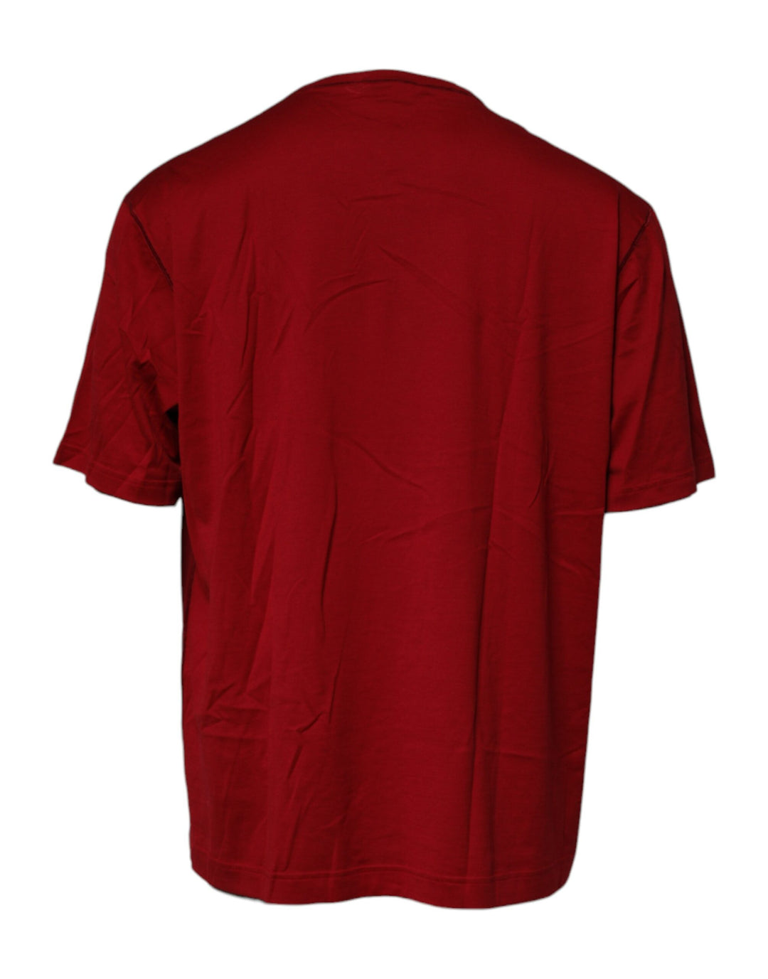 Dolce &amp; Gabbana Sample Sale Dolce &amp; Gabbana Red Logo Tape Cotton Crew Neck T-shirt - | Designer outlet