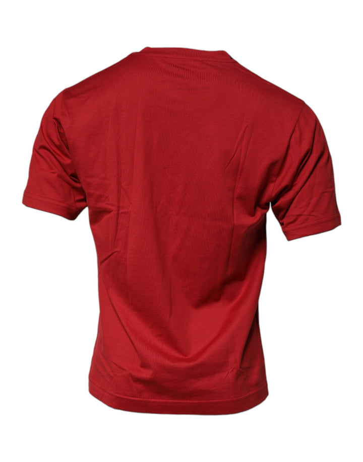 Dolce &amp; Gabbana Sample Sale Dolce &amp; Gabbana Red DG Logo Cotton Crew Neck T-shirt - | Designer outlet