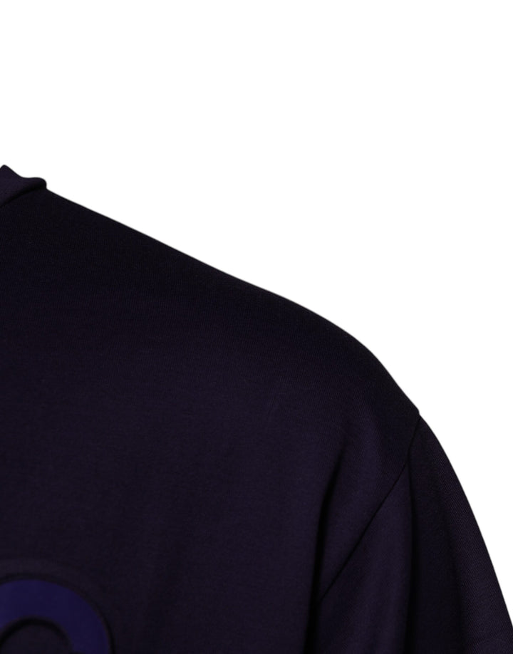 Dolce &amp; Gabbana Sample Sale Dolce &amp; Gabbana Navy Blue DG Logo Cotton Crew Neck T-shirt - | Designer outlet