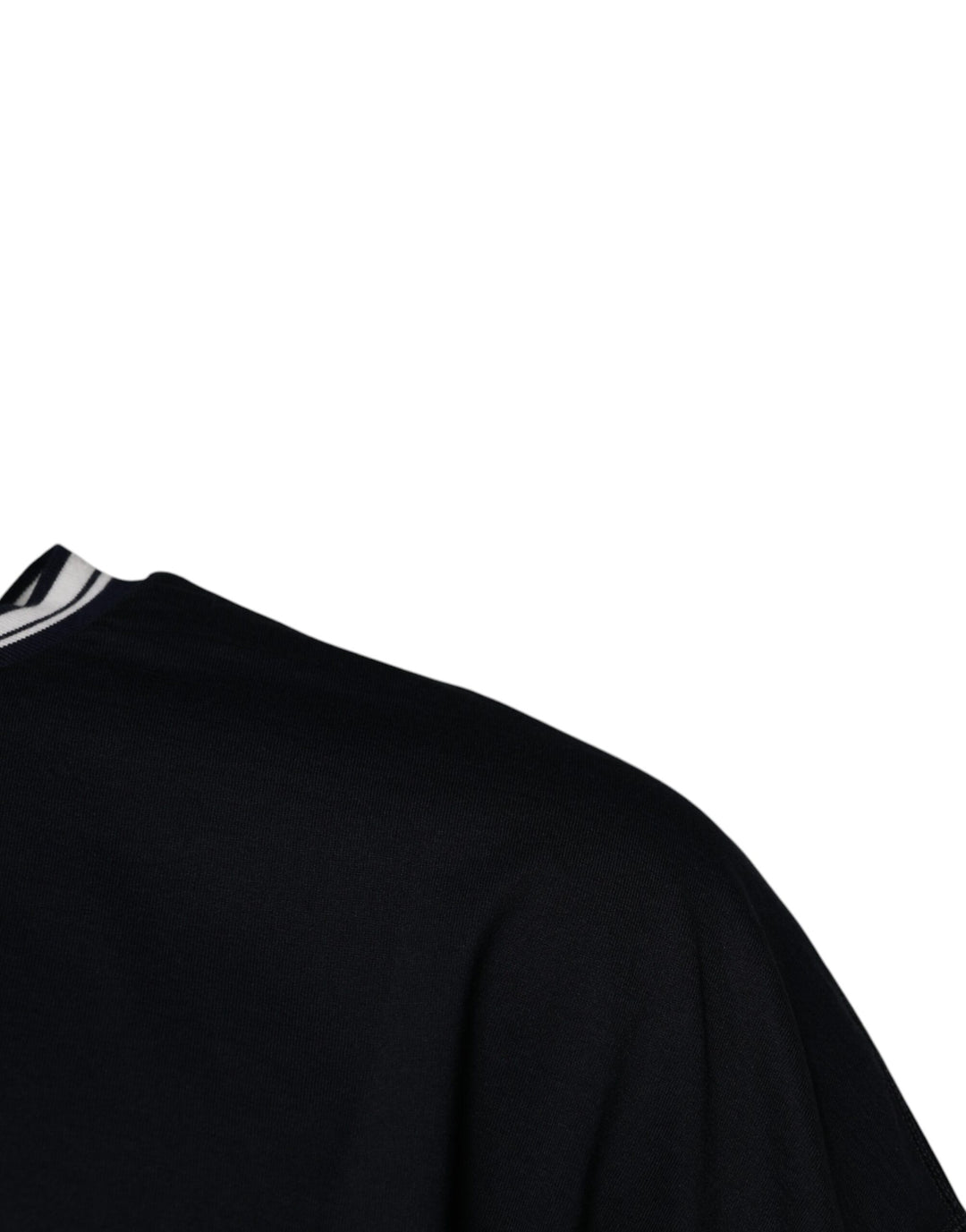 Dolce &amp; Gabbana Dark Blue Logo Crown Cotton Crew Neck T-shirt by Dolce &amp; Gabbana outlet now on sale