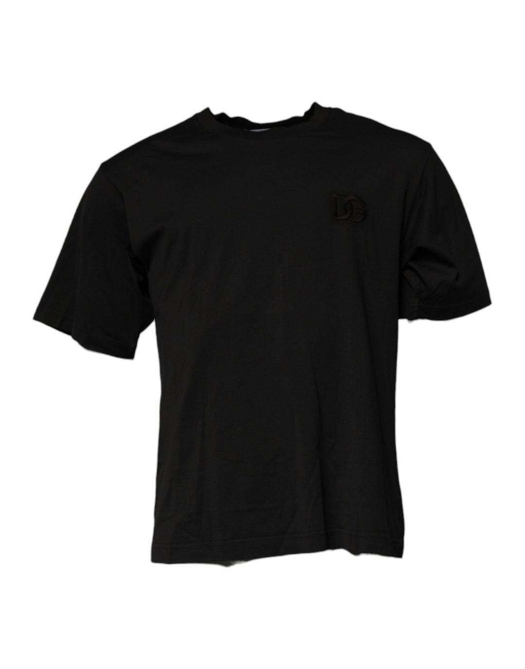 Dolce &amp; Gabbana Sample Sale Dolce &amp; Gabbana Black DG Logo Cotton Crew Neck T-shirt - | Designer outlet