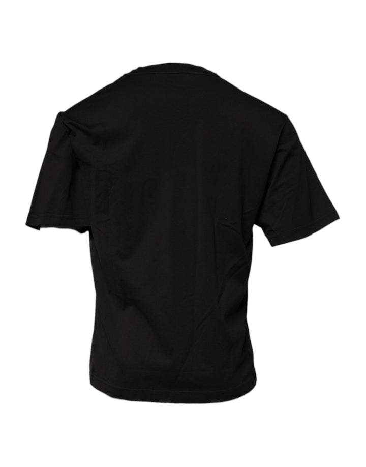 Dolce &amp; Gabbana Sample Sale Dolce &amp; Gabbana Black DG Logo Cotton Crew Neck T-shirt - | Designer outlet