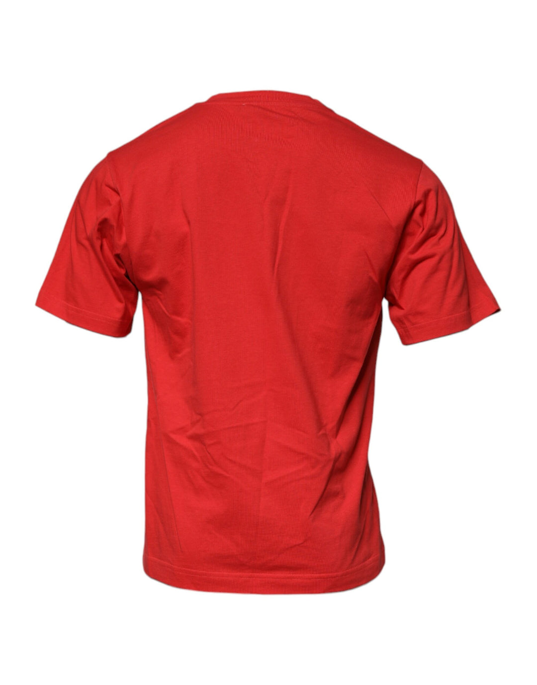 Dolce &amp; Gabbana Sample Sale Dolce &amp; Gabbana Red DG Logo Patch Cotton Crew Neck T-shirt - | Designer outlet