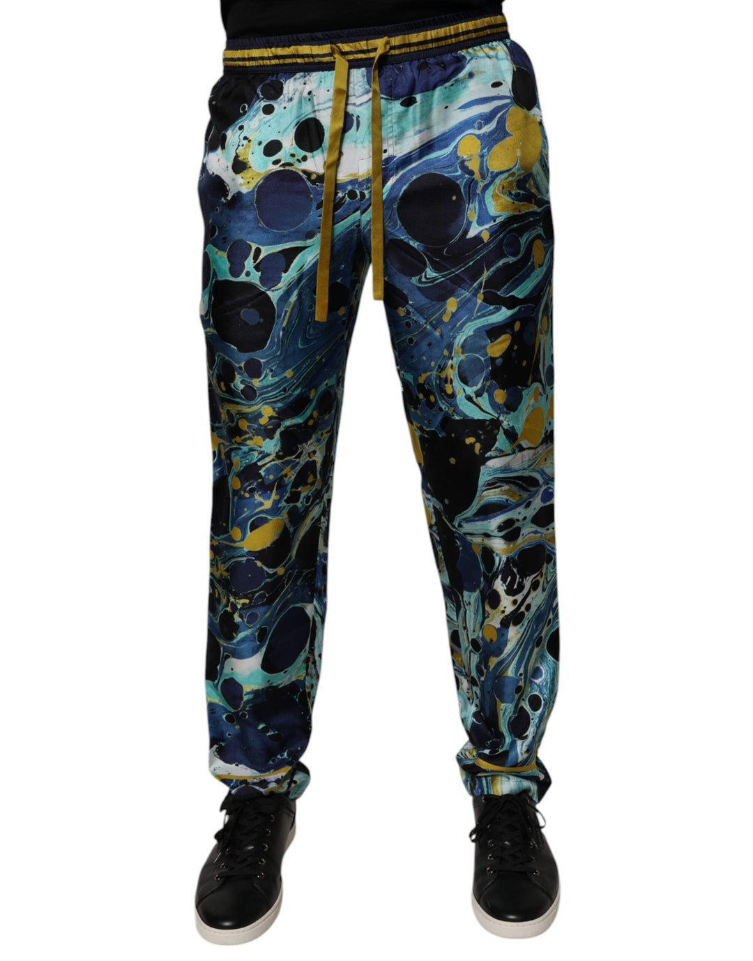 Dolce &amp; Gabbana Sample Sale Dolce &amp; Gabbana Multicolor Marble Print Jogger Sweatpants Pants - | Designer outlet