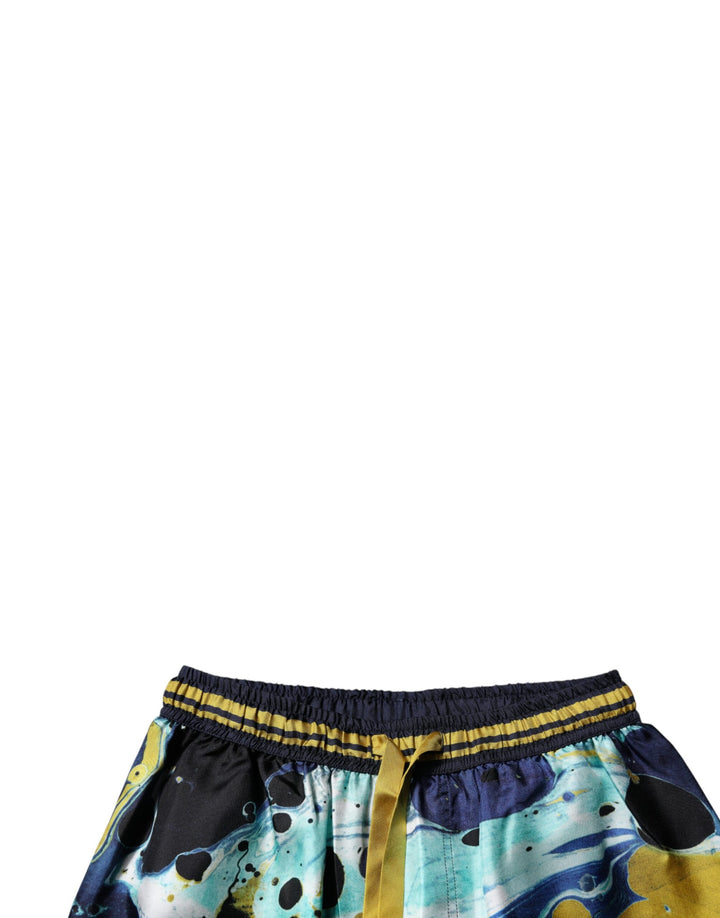 Dolce &amp; Gabbana Sample Sale Dolce &amp; Gabbana Multicolor Marble Print Jogger Sweatpants Pants - | Designer outlet