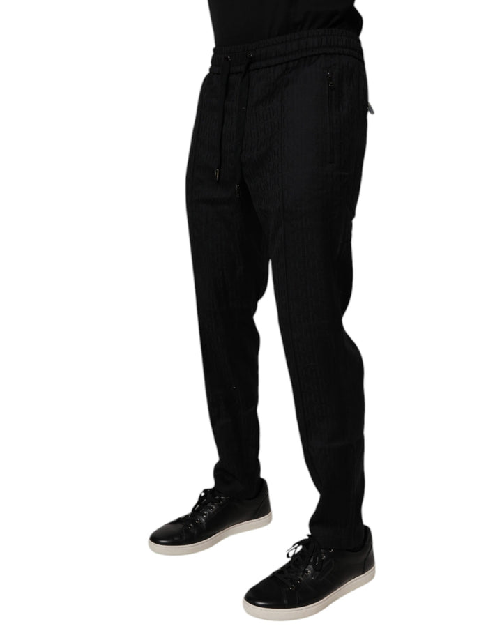 Dolce &amp; Gabbana Sample Sale Dolce &amp; Gabbana Black Wool Jogger Jogging Pants - | Designer outlet