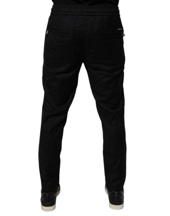 Dolce &amp; Gabbana Sample Sale Dolce &amp; Gabbana Black Wool Jogger Jogging Pants - | Designer outlet
