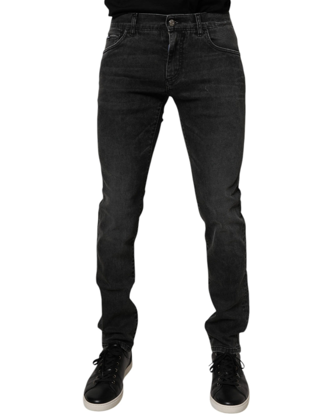 Dolce &amp; Gabbana Sample Sale Dolce &amp; Gabbana Black Cotton Stretch Skinny Men Denim Jeans - | Designer outlet