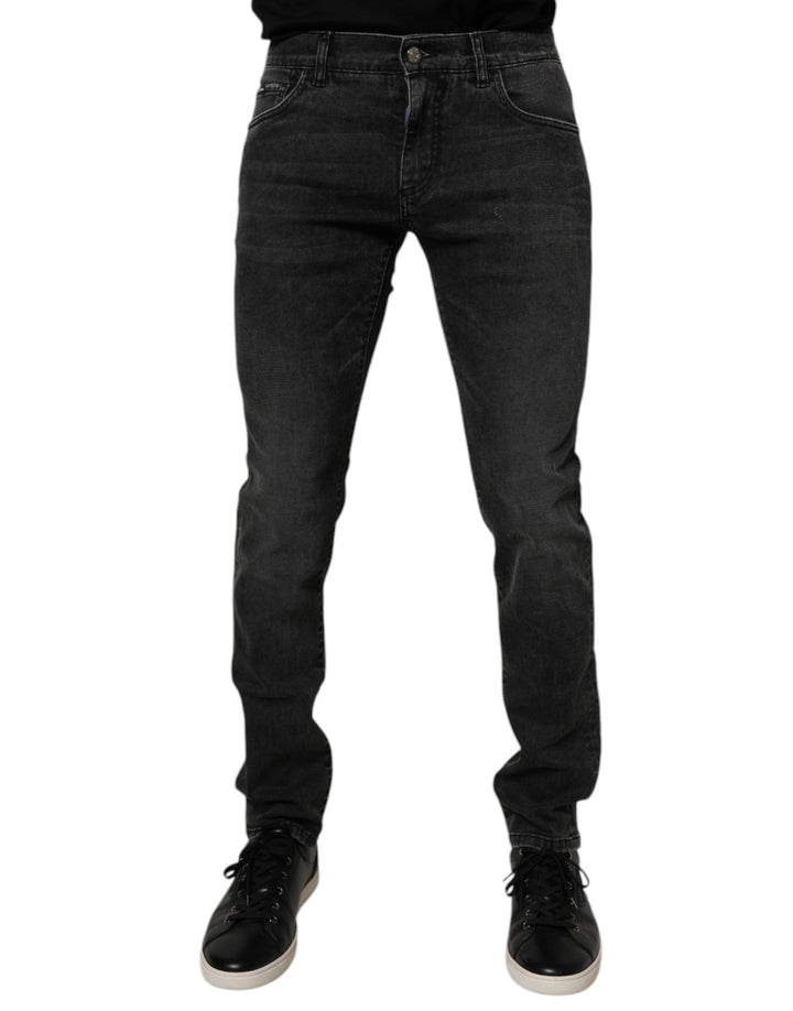 Dolce &amp; Gabbana Sample Sale Dolce &amp; Gabbana Black Cotton Stretch Skinny Men Denim Jeans - | Designer outlet