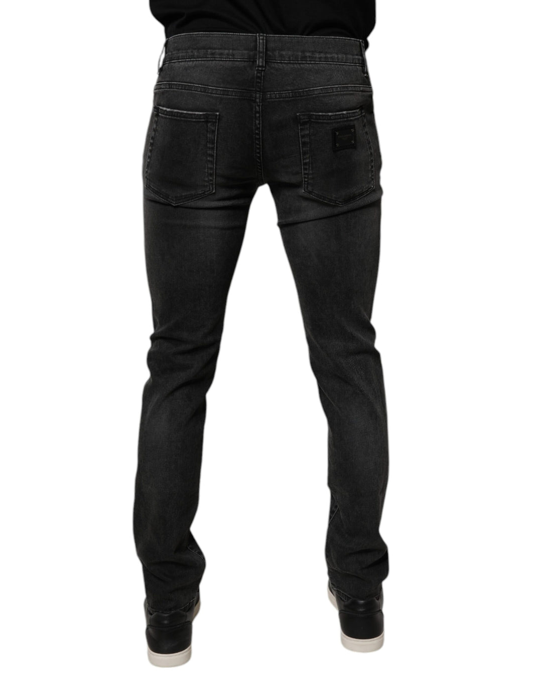 Dolce &amp; Gabbana Sample Sale Dolce &amp; Gabbana Black Cotton Stretch Skinny Men Denim Jeans - | Designer outlet