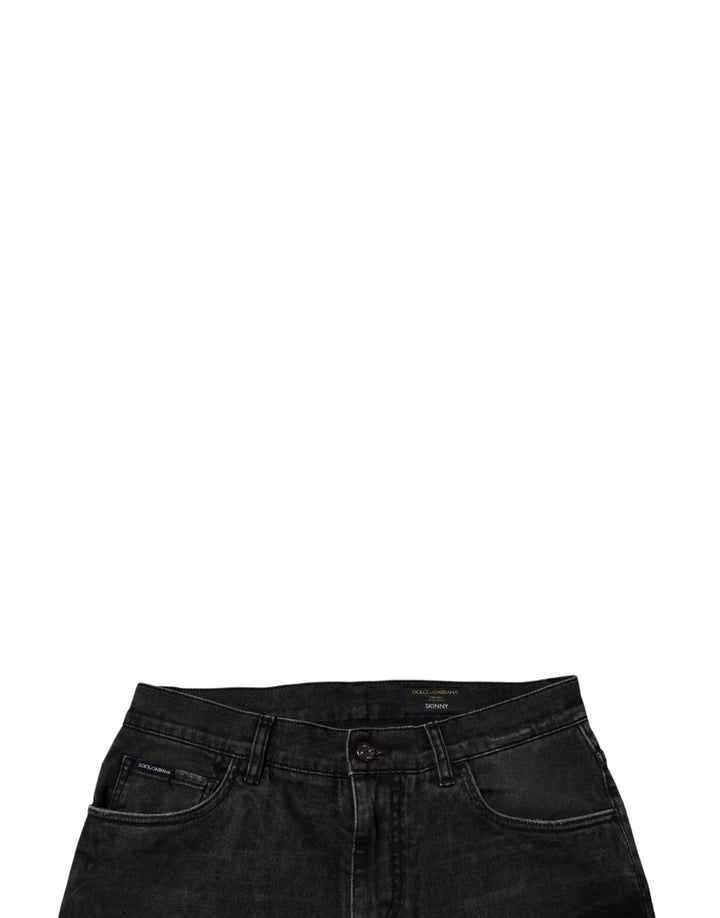 Dolce &amp; Gabbana Sample Sale Dolce &amp; Gabbana Black Cotton Stretch Skinny Men Denim Jeans - | Designer outlet