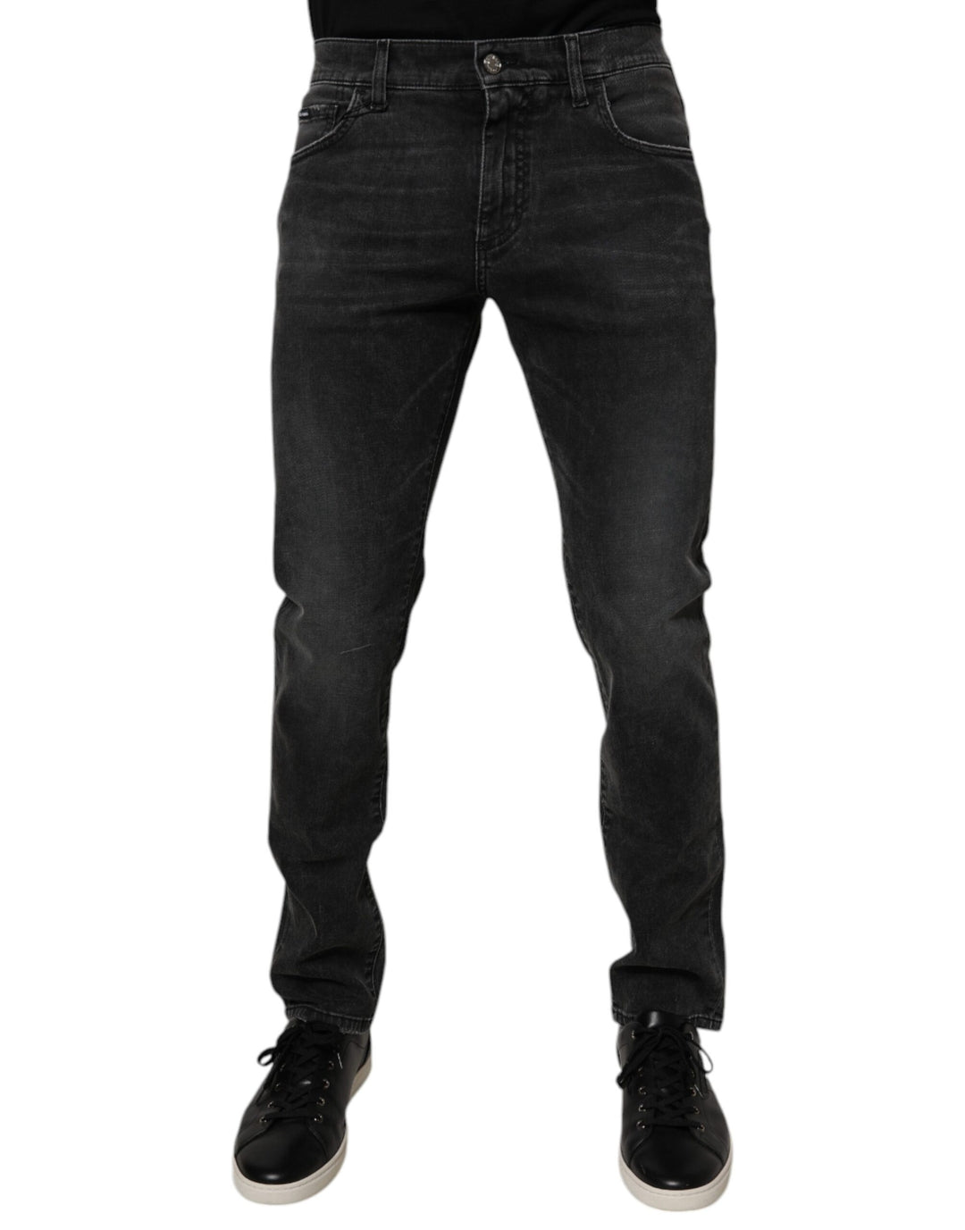 Dolce &amp; Gabbana Sample Sale Dolce &amp; Gabbana Black Cotton Stretch Skinny Men Denim Jeans - | Designer outlet
