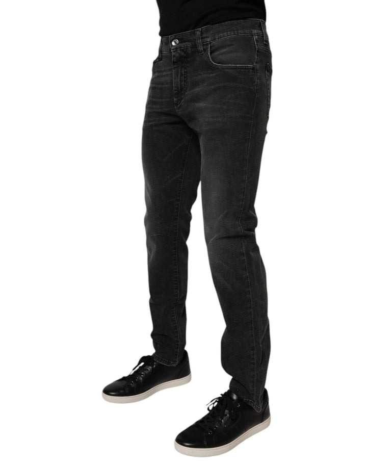 Dolce &amp; Gabbana Sample Sale Dolce &amp; Gabbana Black Cotton Stretch Skinny Men Denim Jeans - | Designer outlet
