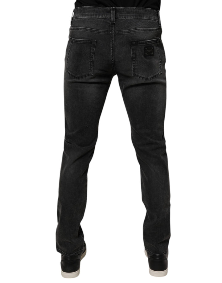 Dolce &amp; Gabbana Sample Sale Dolce &amp; Gabbana Black Cotton Stretch Skinny Men Denim Jeans - | Designer outlet