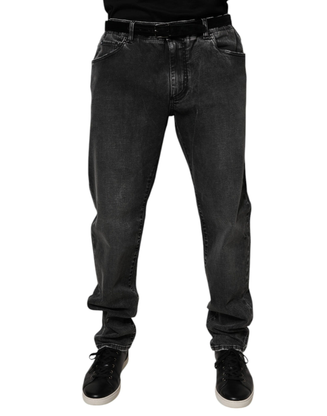 Dolce &amp; Gabbana Sample Sale Dolce &amp; Gabbana Black Cotton Stretch Skinny Men Denim Jeans - | Designer outlet