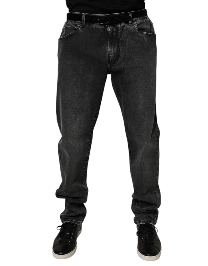 Dolce &amp; Gabbana Sample Sale Dolce &amp; Gabbana Black Cotton Stretch Skinny Men Denim Jeans - | Designer outlet