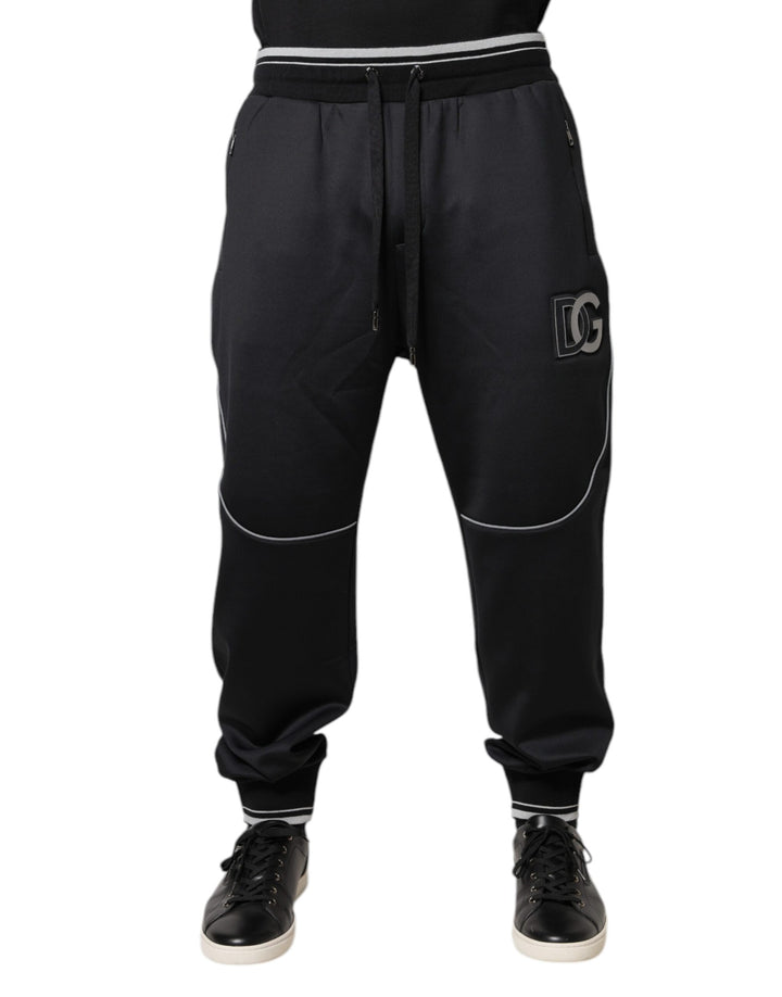 Dolce &amp; Gabbana Sample Sale Dolce &amp; Gabbana Black Polyester Logo Jogger Pants - | Designer outlet