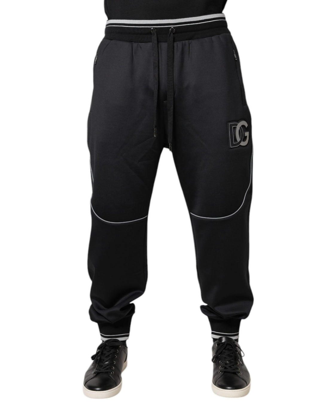 Dolce &amp; Gabbana Black Polyester Logo Jogger Pants by Dolce &amp; Gabbana outlet now on sale