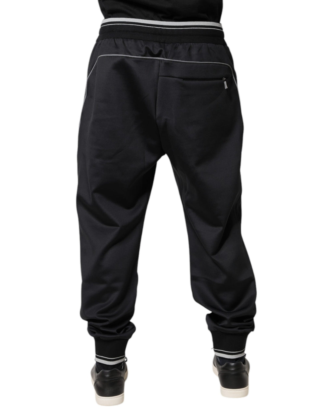 Dolce &amp; Gabbana Sample Sale Dolce &amp; Gabbana Black Polyester Logo Jogger Pants - | Designer outlet