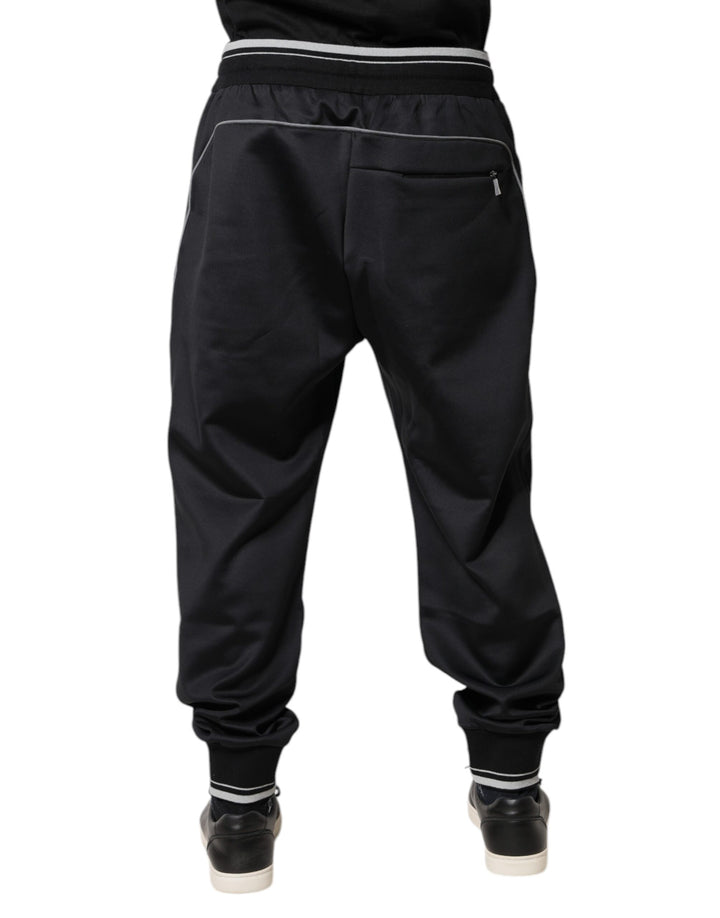 Dolce &amp; Gabbana Sample Sale Dolce &amp; Gabbana Black Polyester Logo Jogger Pants - | Designer outlet
